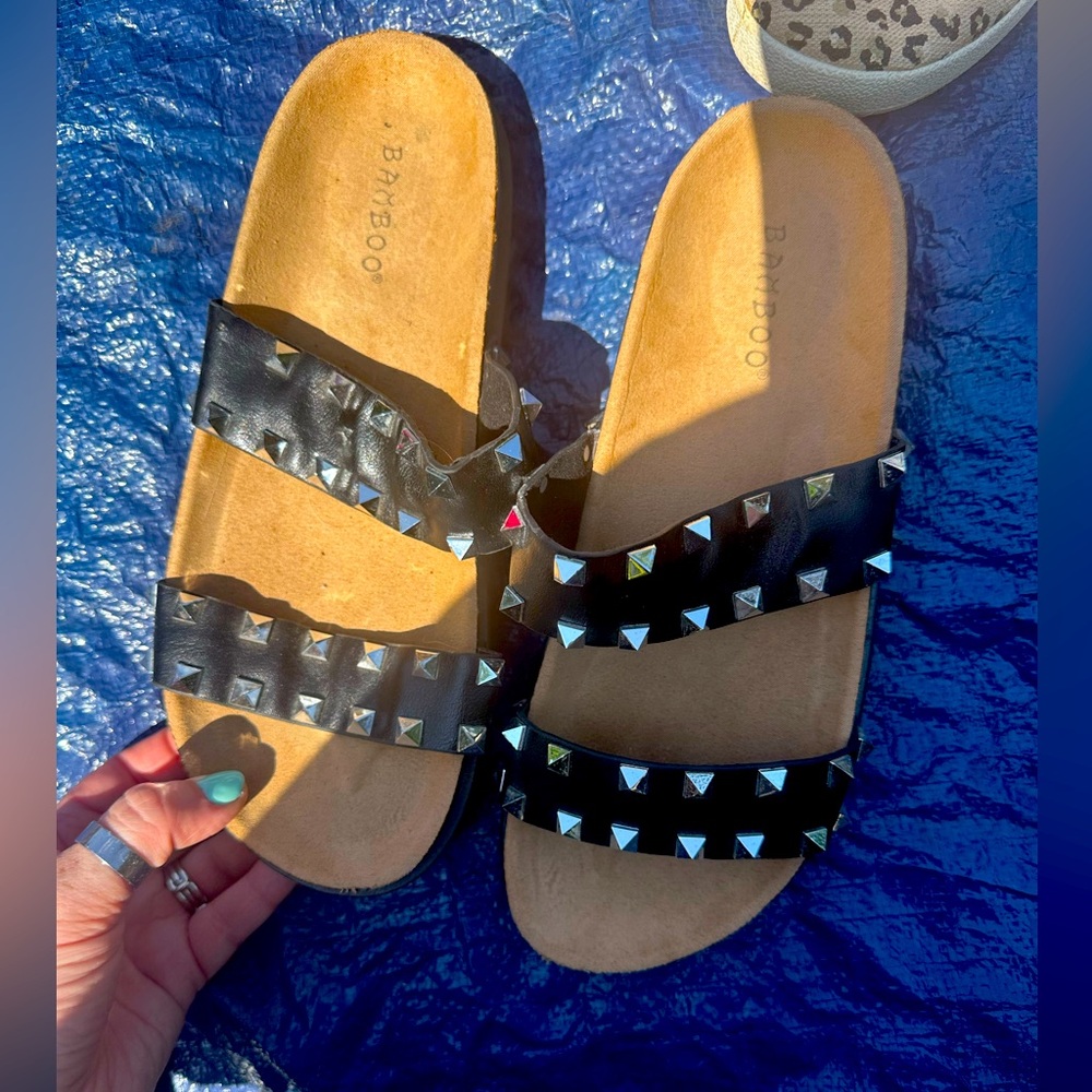 BAMBOO slide ons. Brand new, never worn.